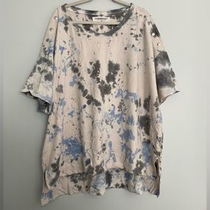 the sweatshirt project short sleeve tunic sweatshirt with sleeve accents